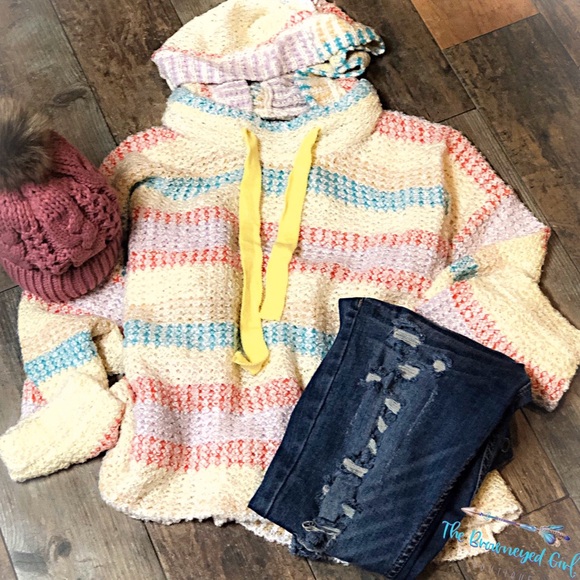 Cotton Candy Striped Cozy Sweater - Picture 2 of 5